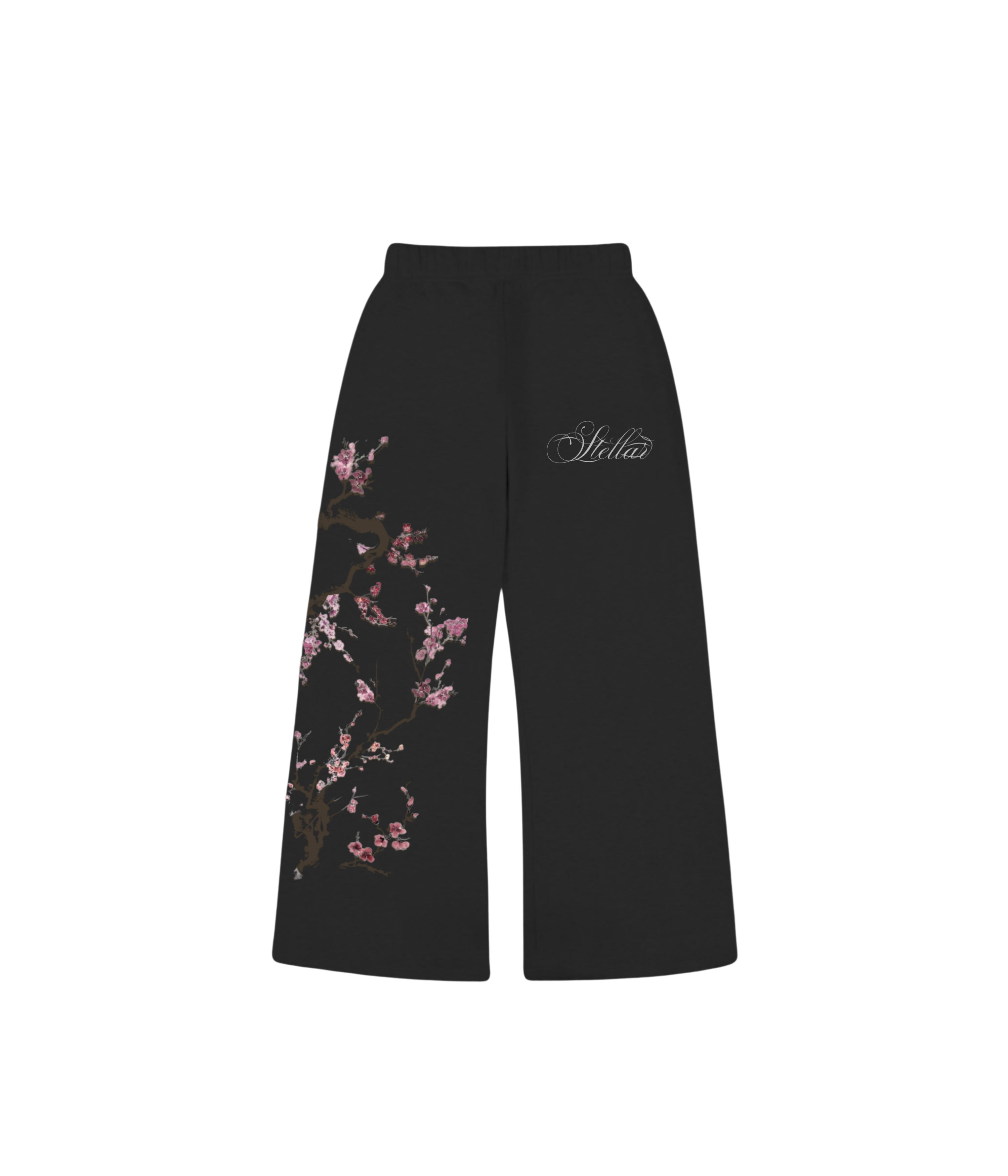 CHERRY BLOSSOM SWEATPANTS BLACK